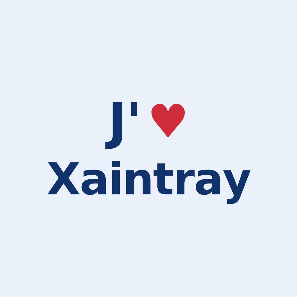 Sticker personnalisé Xaintray — design J'aime Xaintray