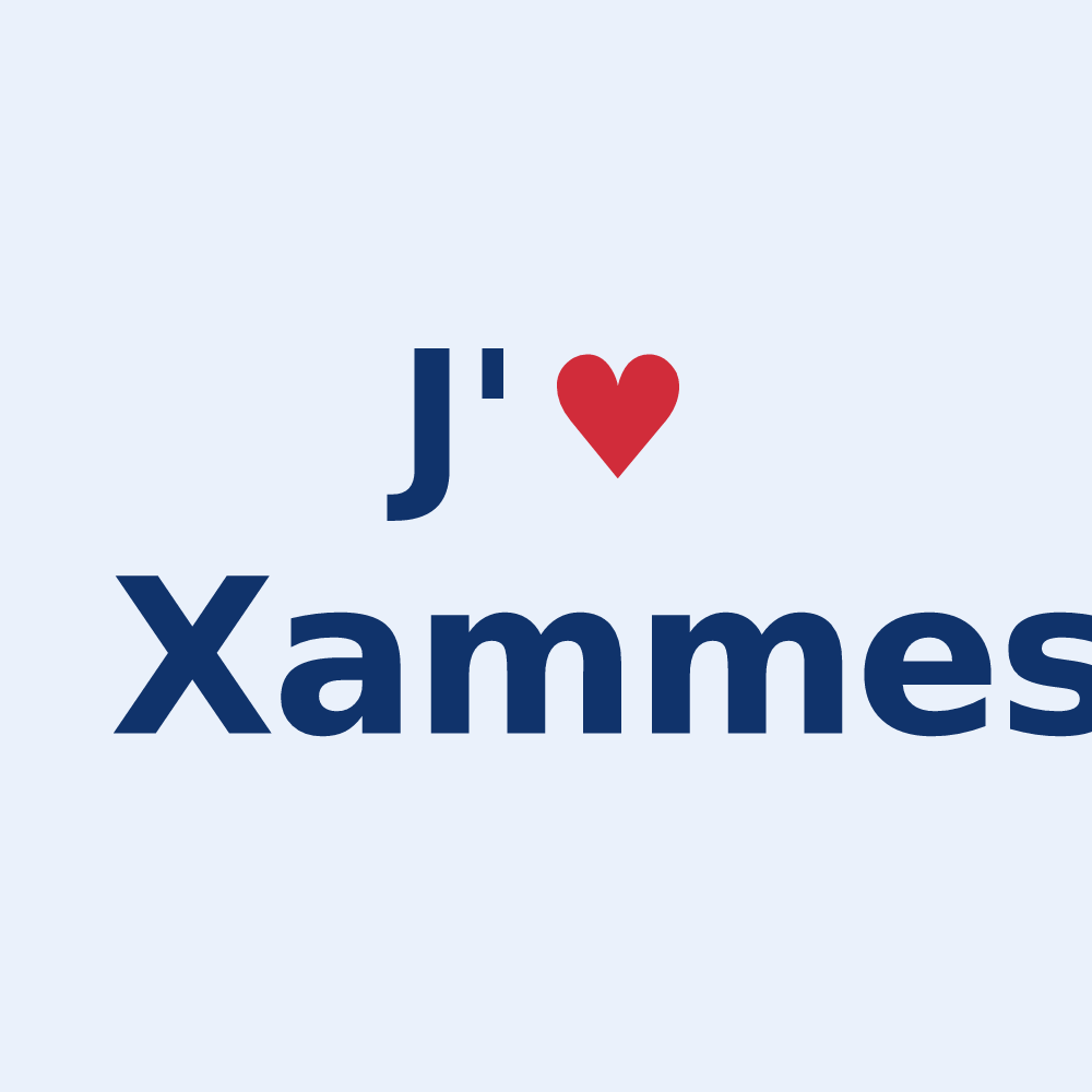 Sticker personnalisé Xammes — design J'aime Xammes