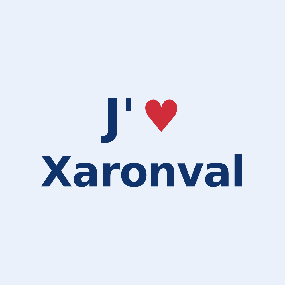 Sticker personnalisé Xaronval — design J'aime Xaronval