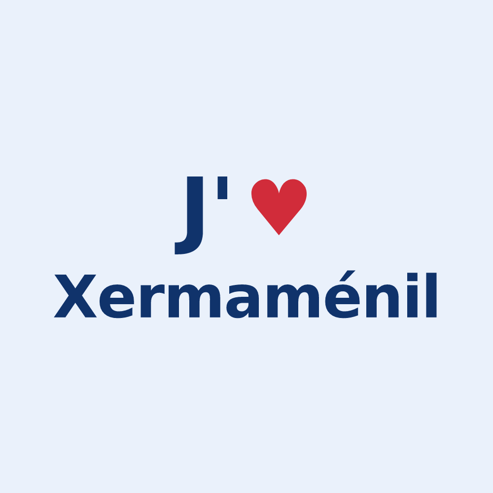 Sticker personnalisé Xermaménil — design J'aime Xermaménil