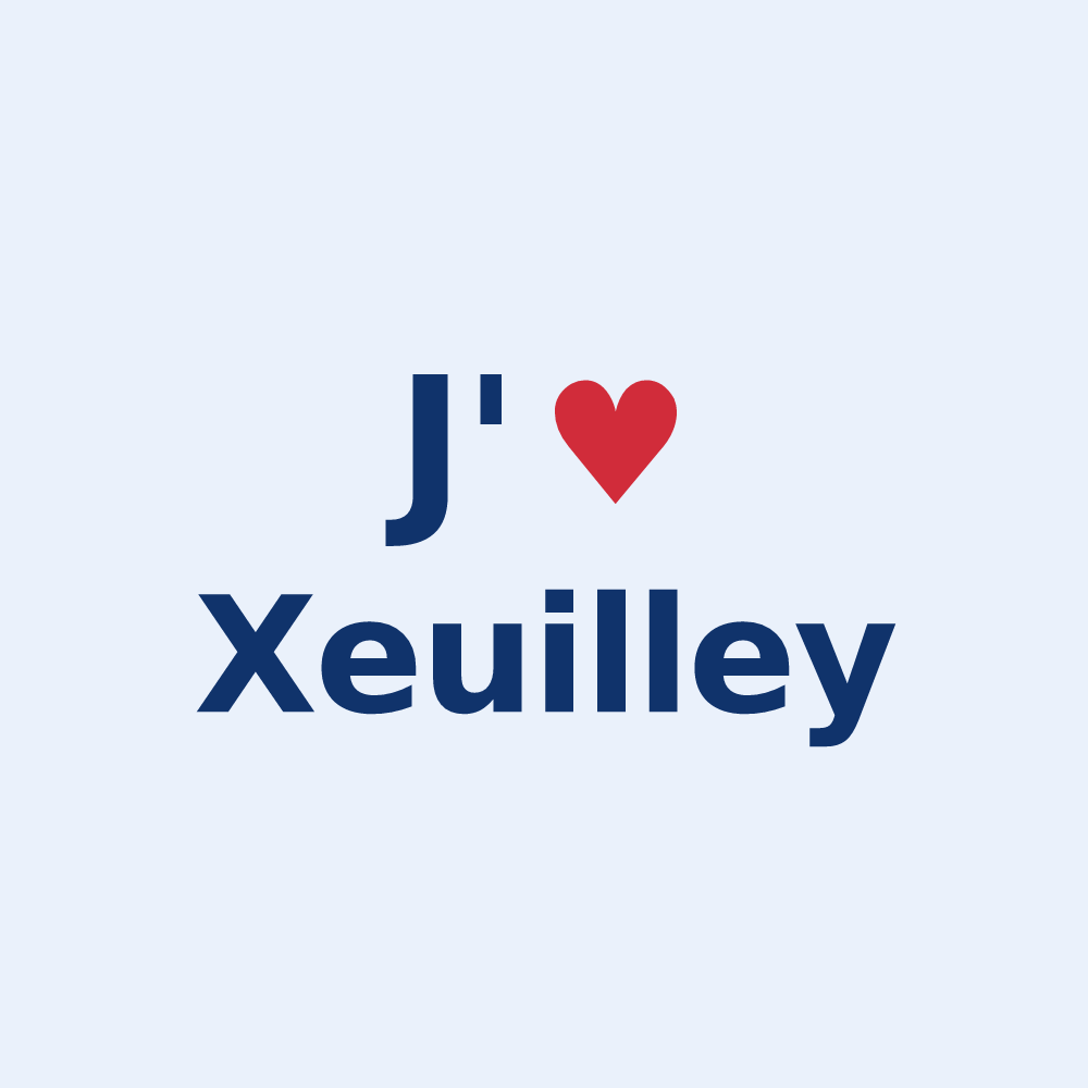 Sticker personnalisé Xeuilley — design J'aime Xeuilley