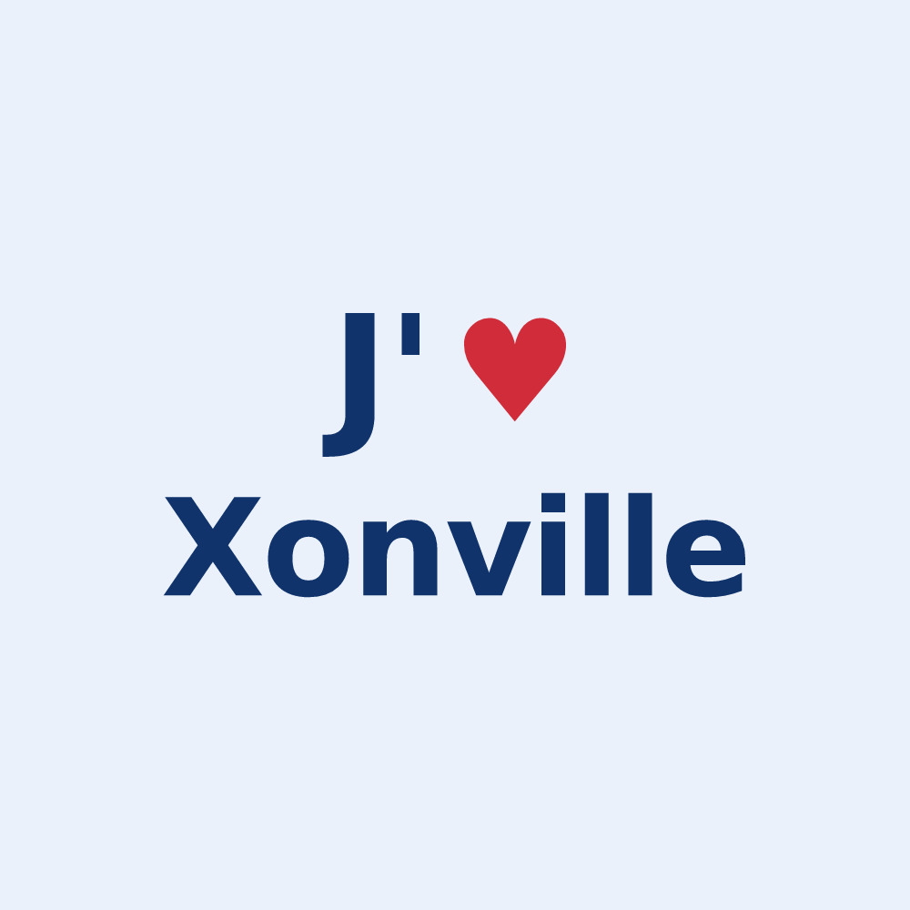 Sticker personnalisé Xonville — design J'aime Xonville