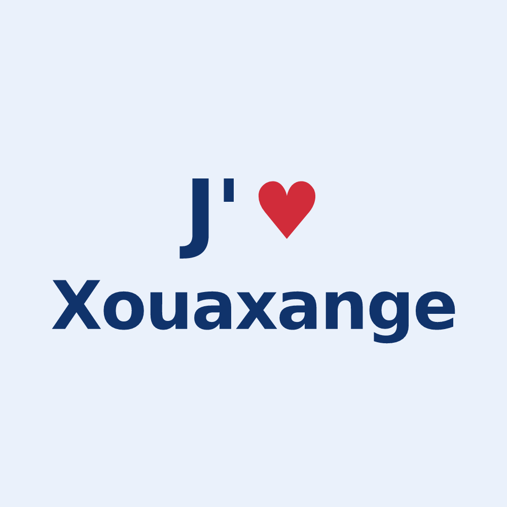 Sticker personnalisé Xouaxange — design J'aime Xouaxange