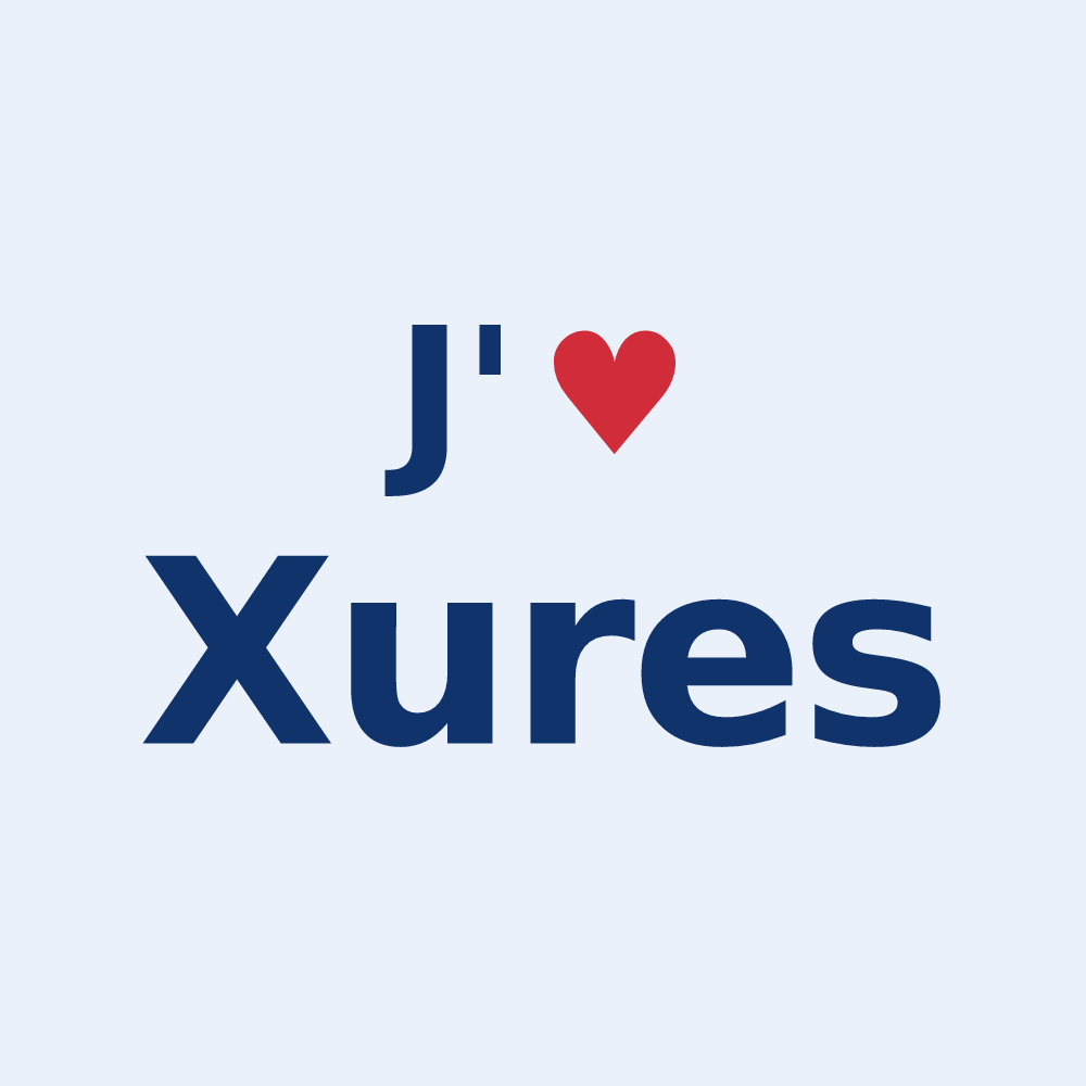 Sticker personnalisé Xures — design J'aime Xures