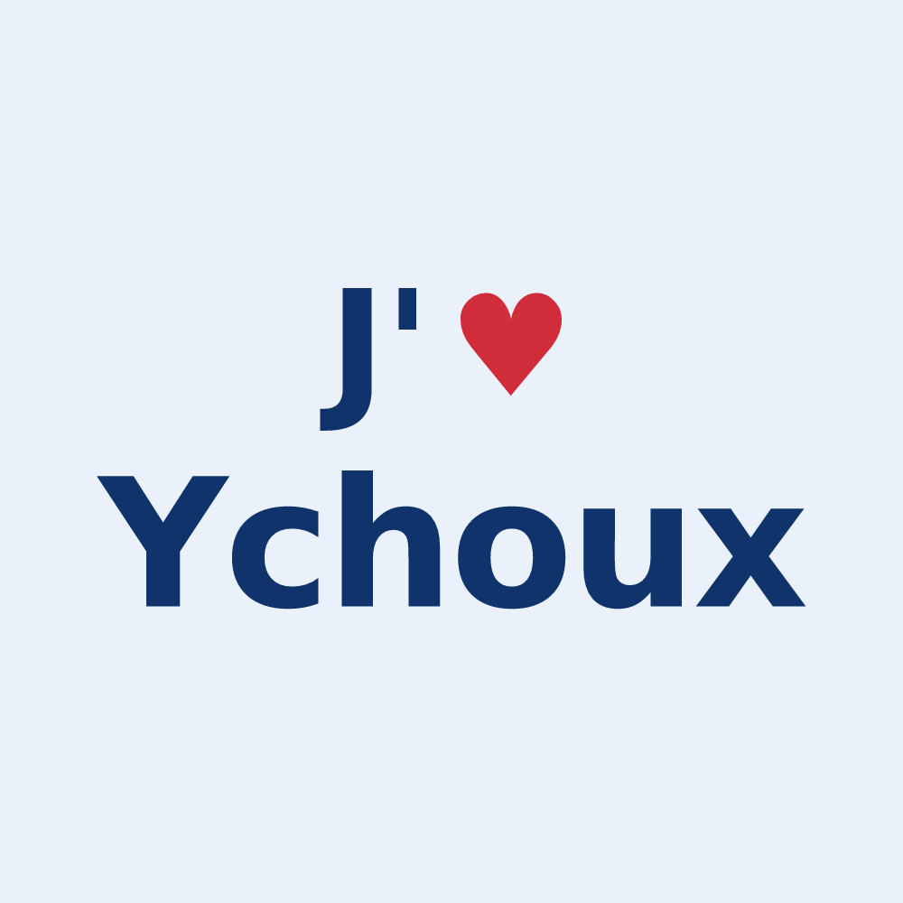 Sticker personnalisé Ychoux — design J'aime Ychoux