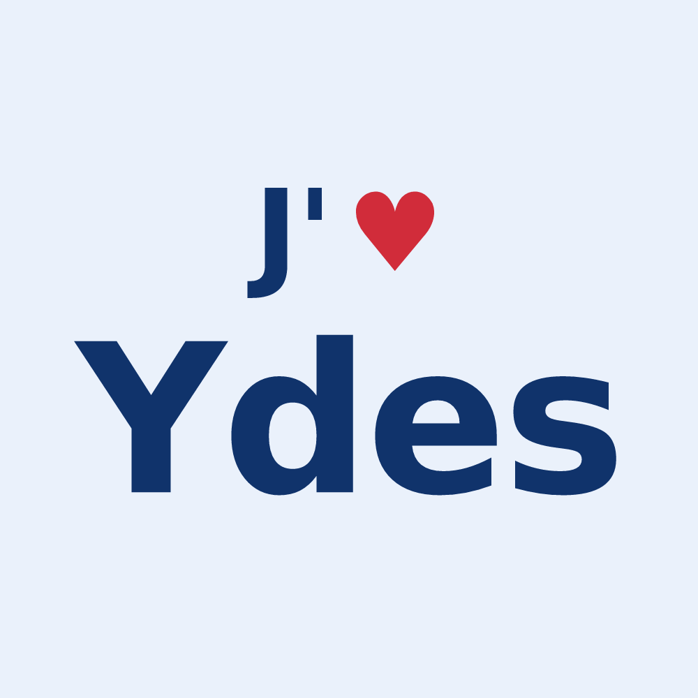 Sticker personnalisé Ydes — design J'aime Ydes