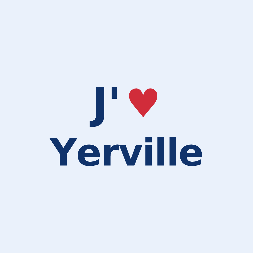 Sticker personnalisé Yerville — design J'aime Yerville