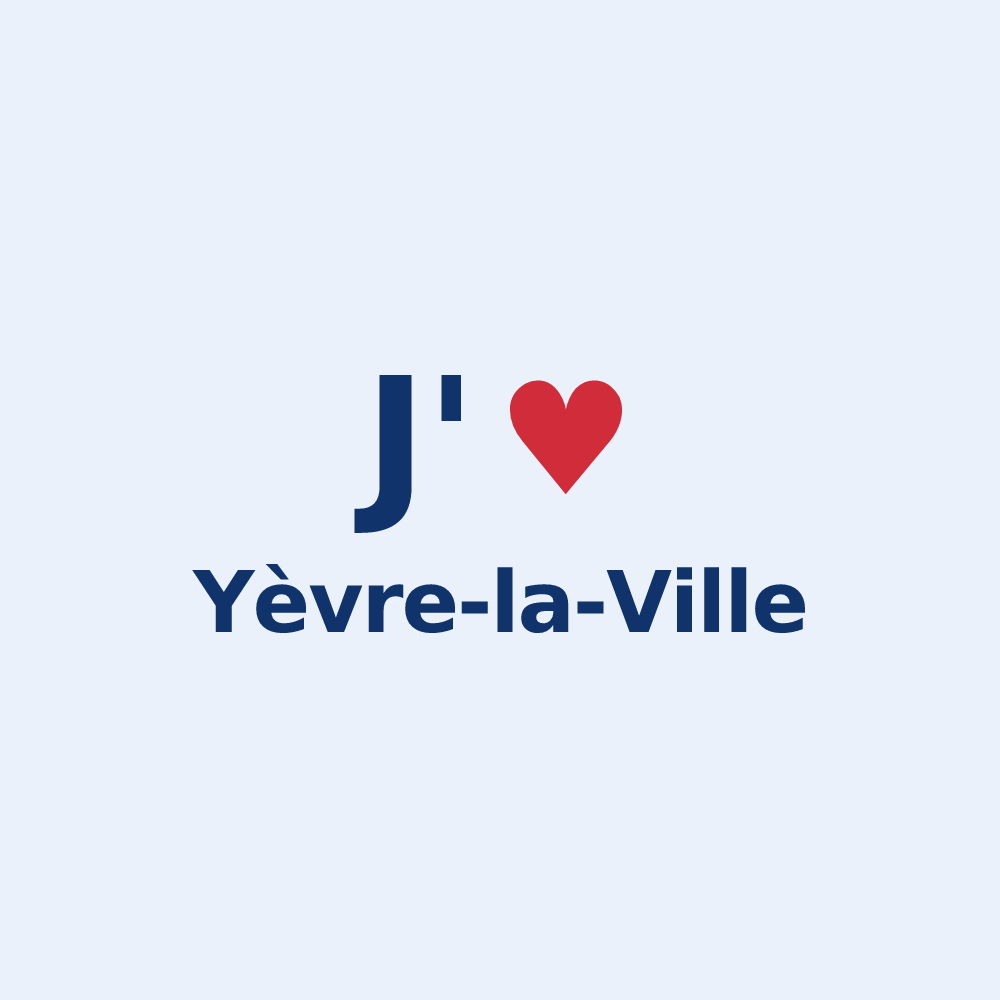 Sticker personnalisé Yèvre-la-Ville — design J'aime Yèvre-la-Ville