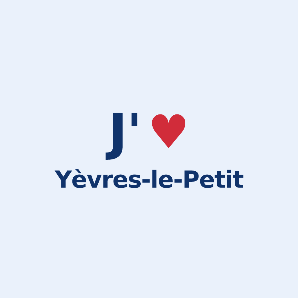 Sticker personnalisé Yèvres-le-Petit — design J'aime Yèvres-le-Petit