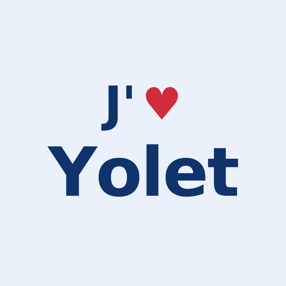 Sticker personnalisé Yolet — design J'aime Yolet
