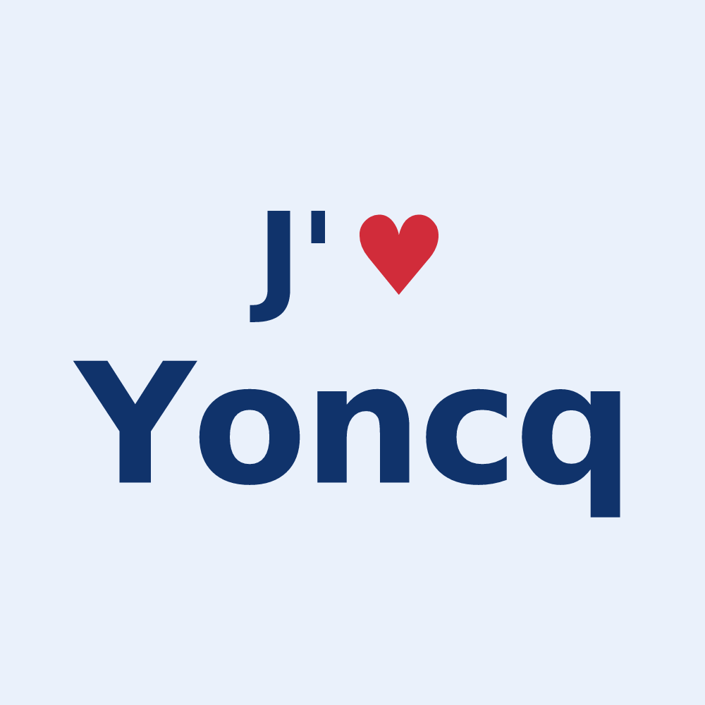 Sticker personnalisé Yoncq — design J'aime Yoncq