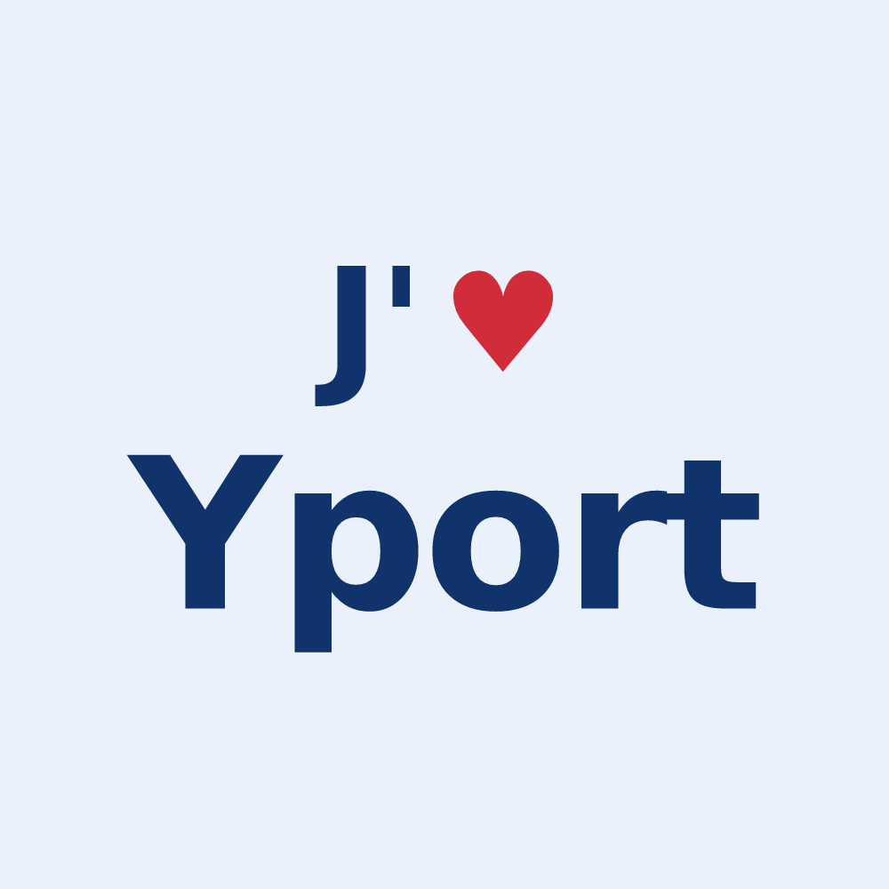 Sticker personnalisé Yport — design « J'aime Yport » imprimé sur le sticker