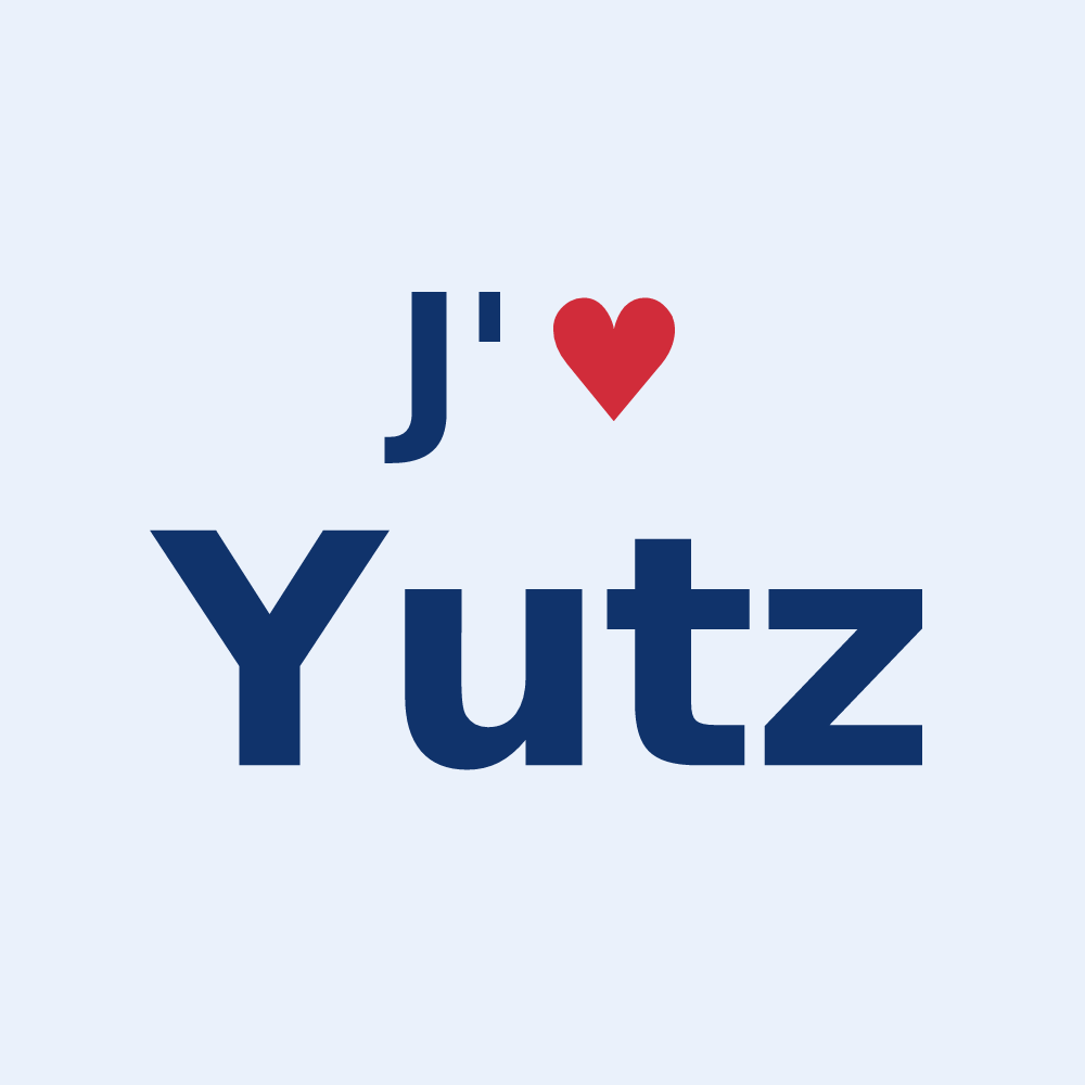 Sticker personnalisé Yutz — design J'aime Yutz