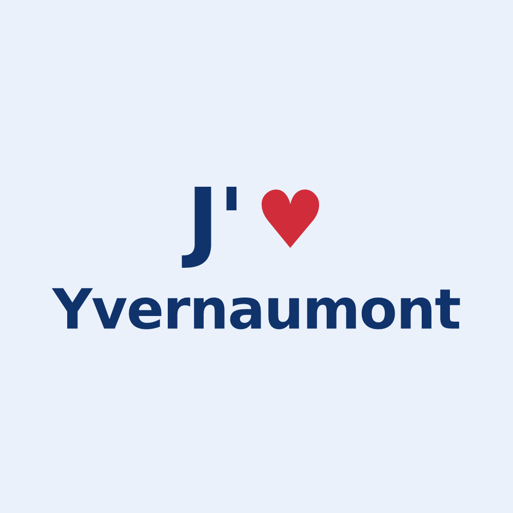 Sticker personnalisé Yvernaumont — design J'aime Yvernaumont
