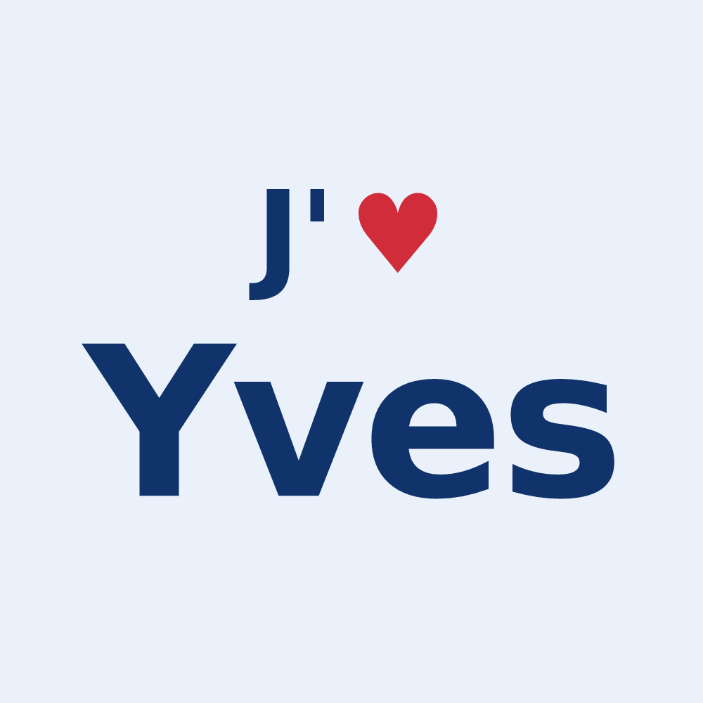 Sticker personnalisé Yves — design J'aime Yves