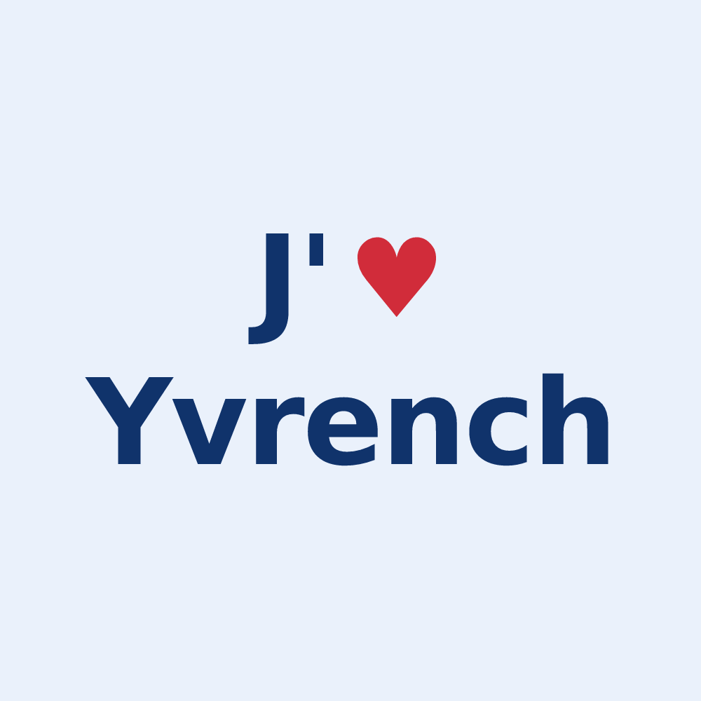 Sticker personnalisé Yvrench — design J'aime Yvrench