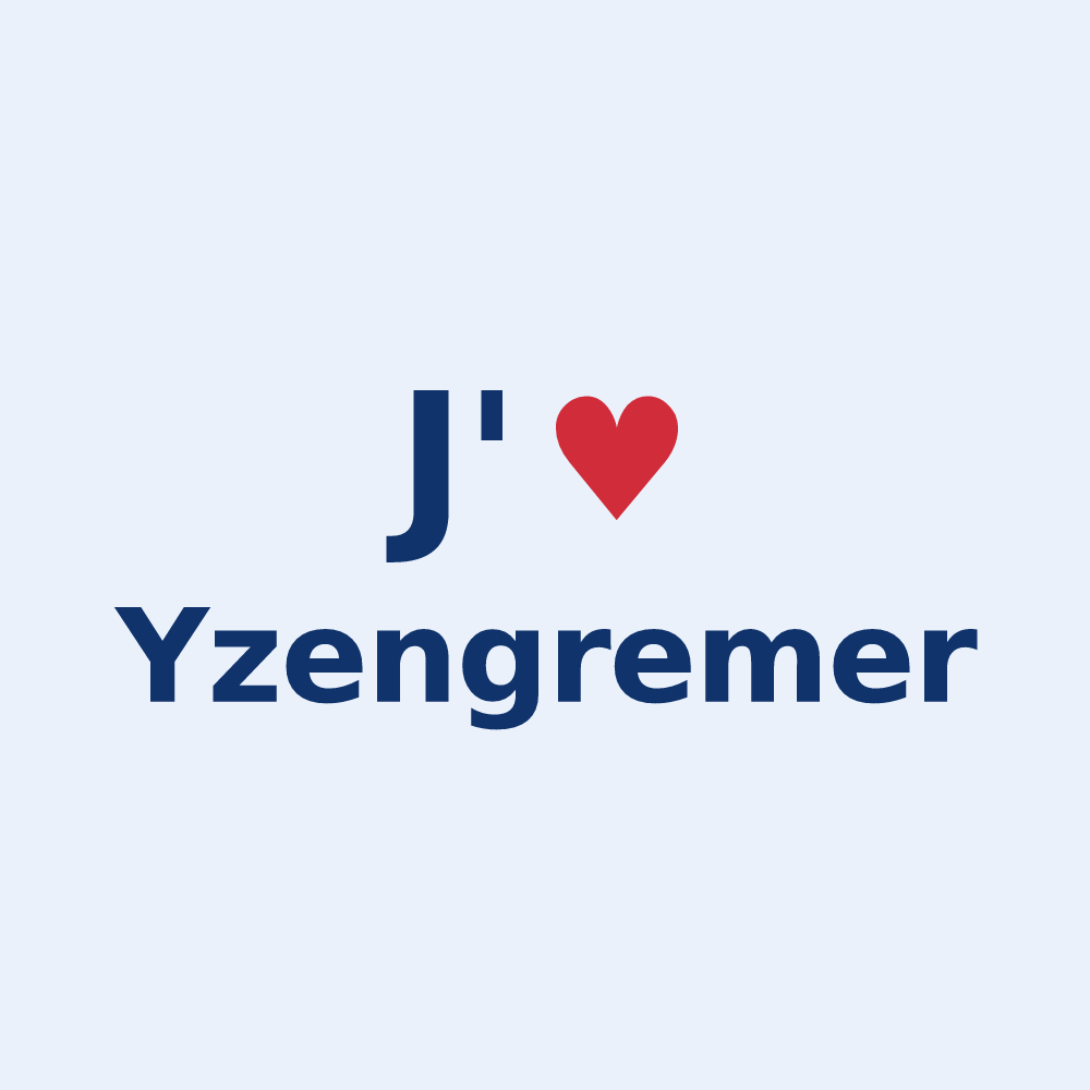 Sticker personnalisé Yzengremer — design J'aime Yzengremer