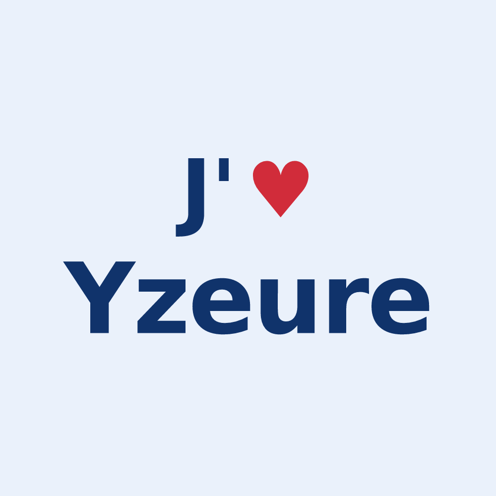 Sticker personnalisé Yzeure — design J'aime Yzeure