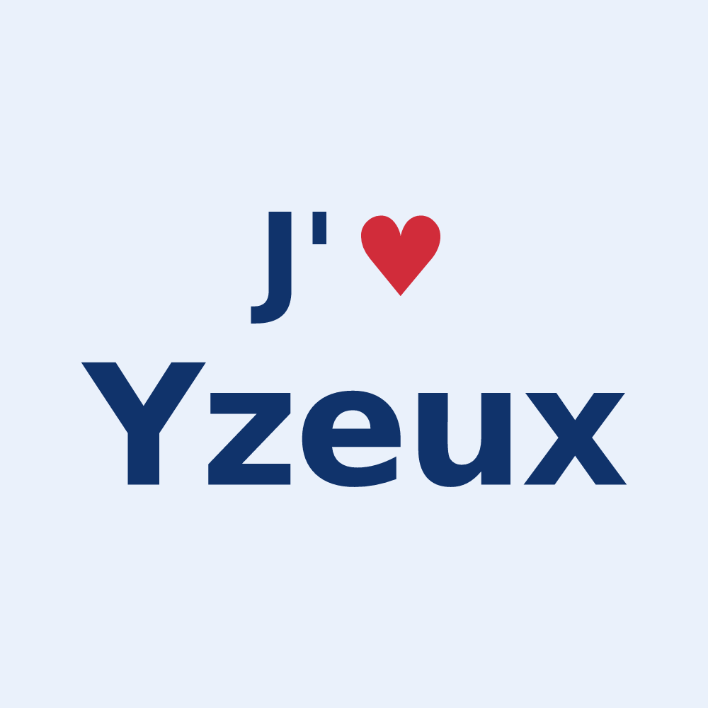 Sticker personnalisé Yzeux — design J'aime Yzeux