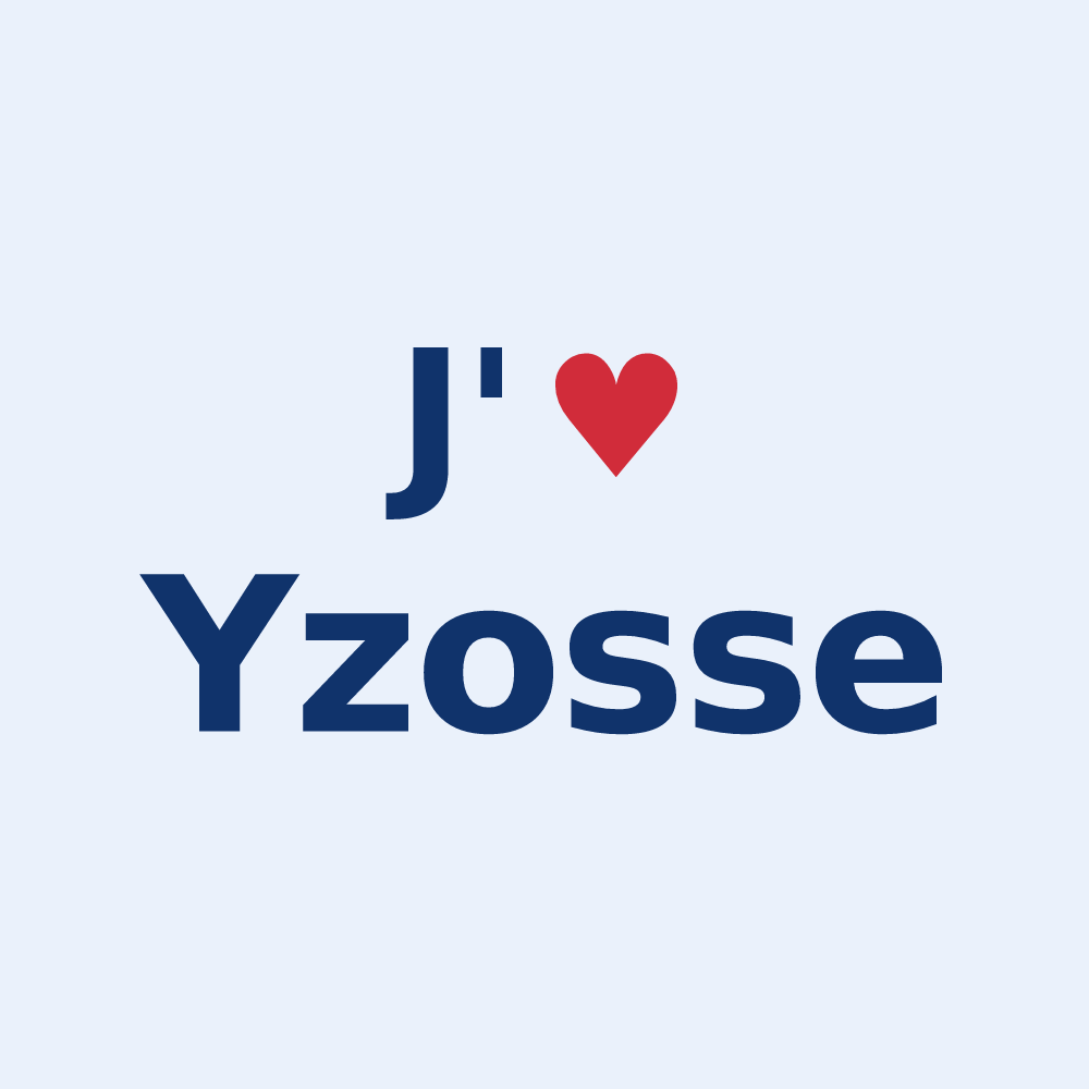 Sticker personnalisé Yzosse — design J'aime Yzosse