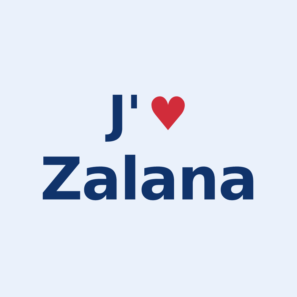 Sticker personnalisé Zalana — design J'aime Zalana