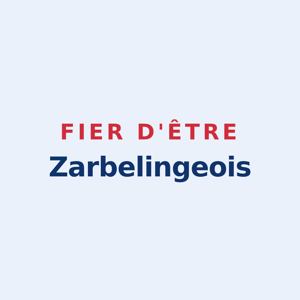 Sticker « Fier d'être Zarbelingeois » — design pour Zarbeling