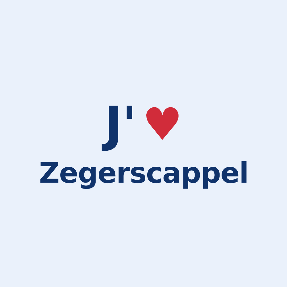 Sticker personnalisé Zegerscappel — design J'aime Zegerscappel