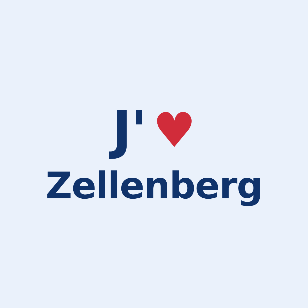 Sticker personnalisé Zellenberg — design J'aime Zellenberg