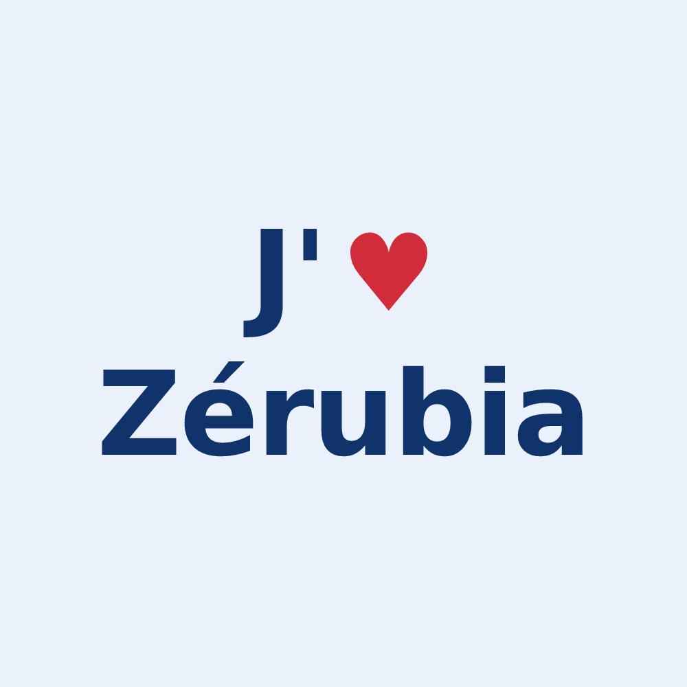 Sticker personnalisé Zérubia — design J'aime Zérubia