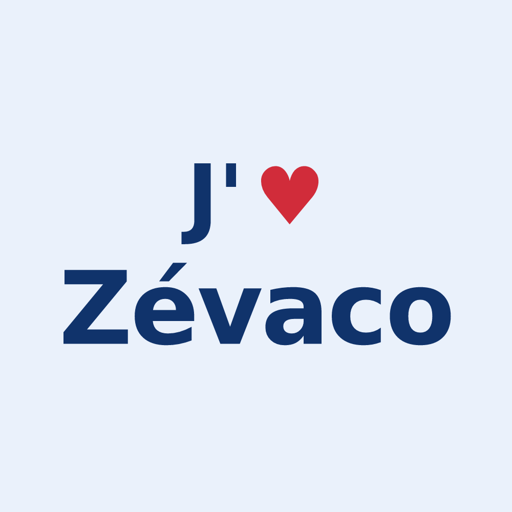 Sticker personnalisé Zévaco — design J'aime Zévaco