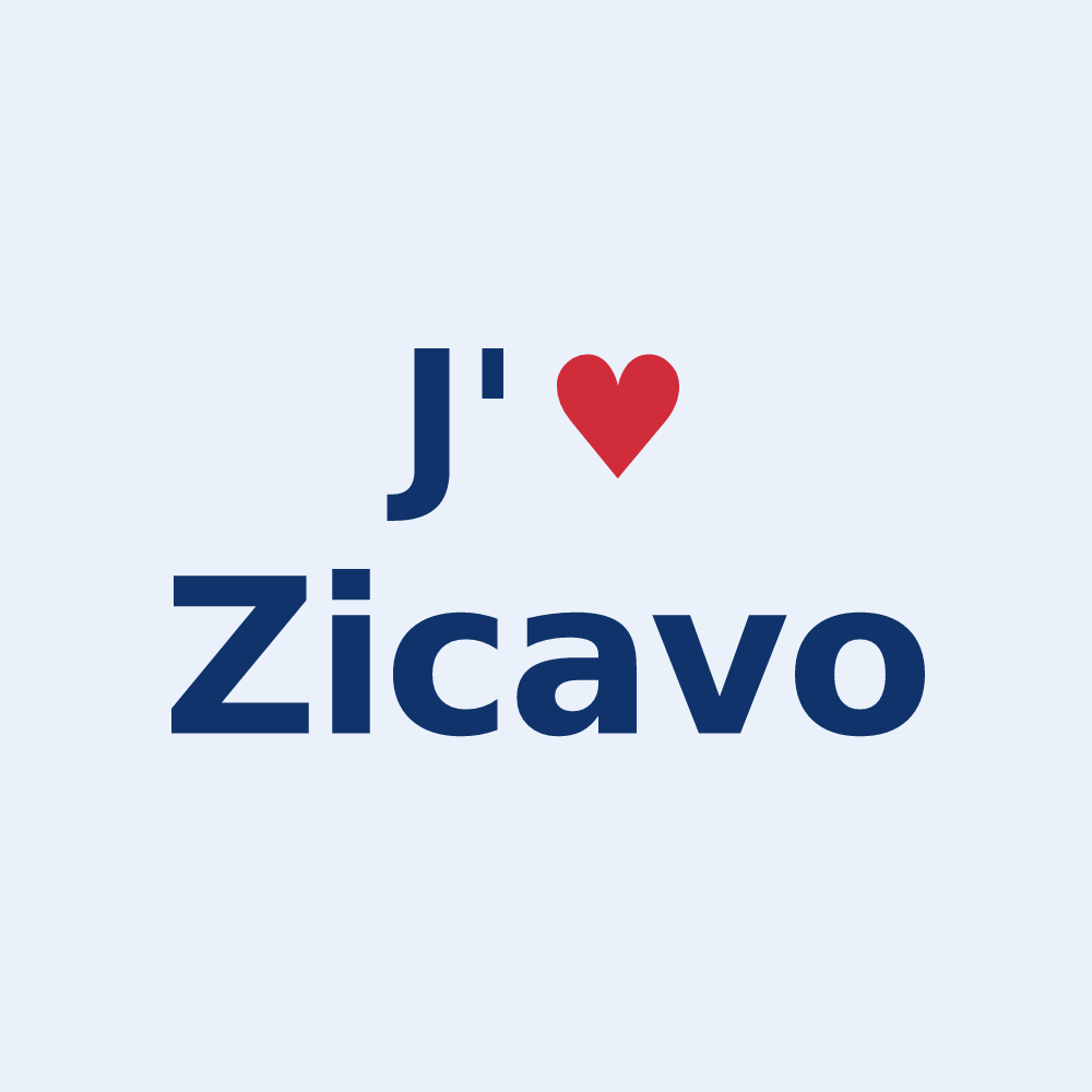 Sticker personnalisé Zicavo — design J'aime Zicavo