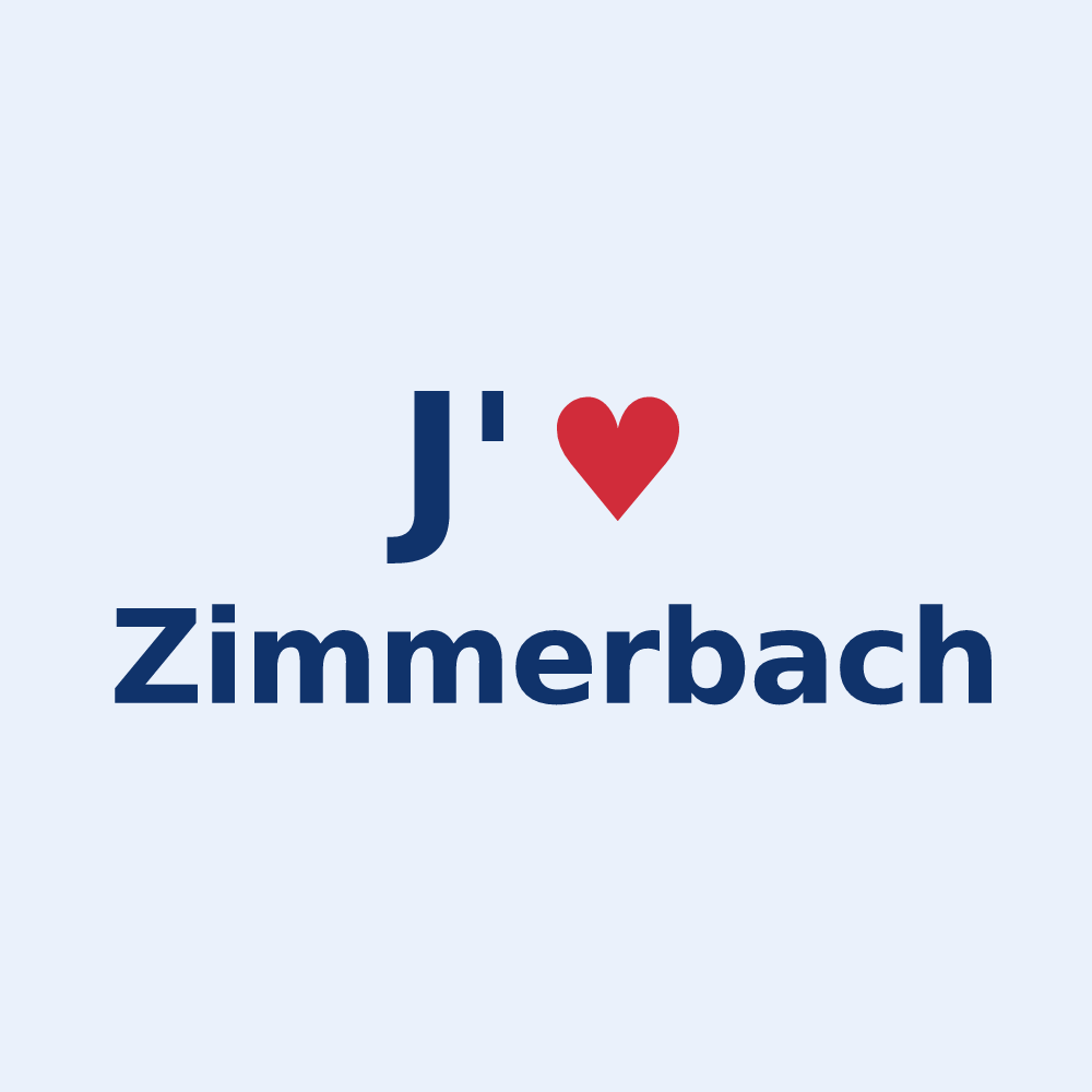 Sticker personnalisé Zimmerbach — design J'aime Zimmerbach
