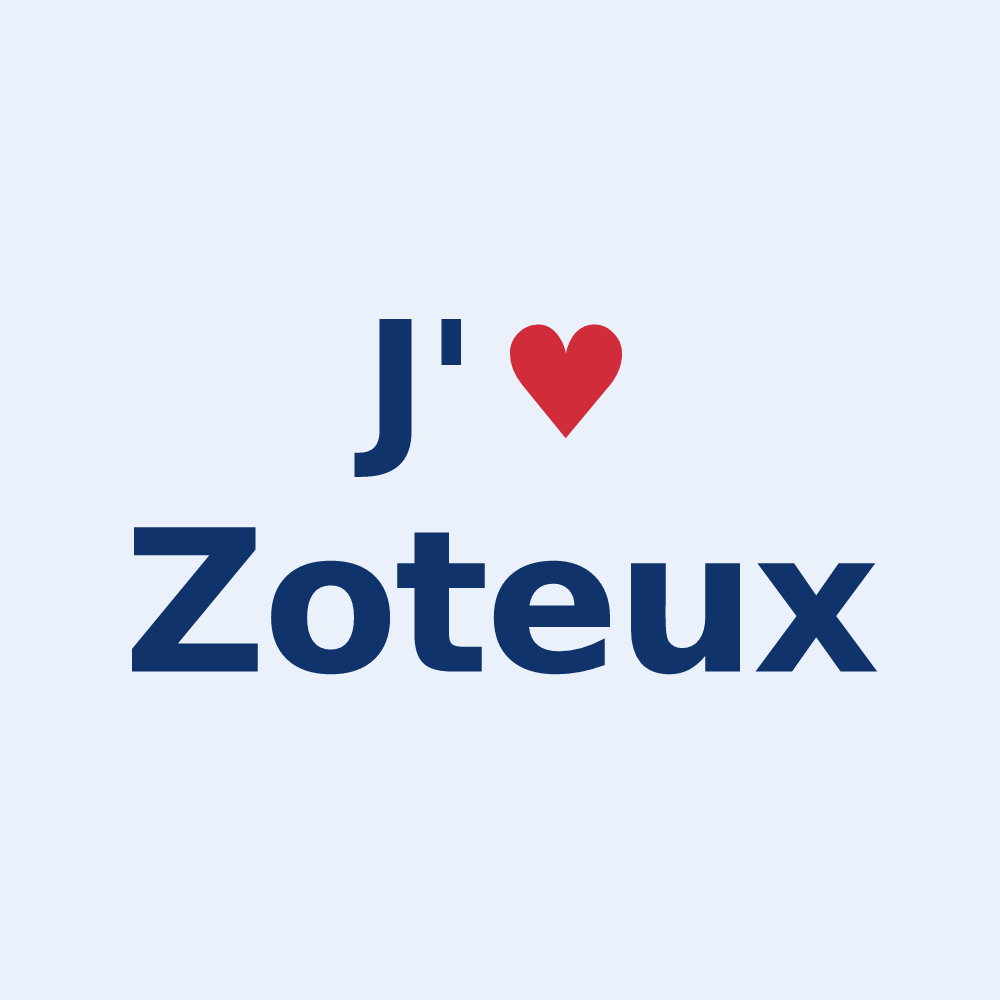 Sticker personnalisé Zoteux — design J'aime Zoteux