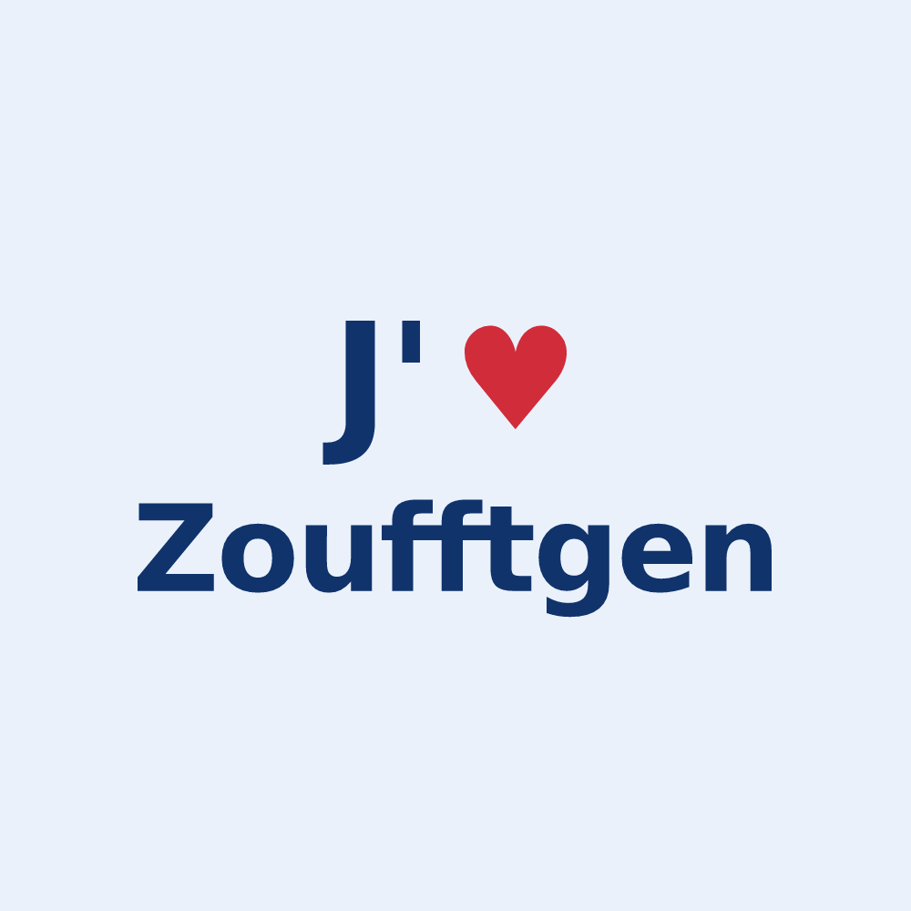 Sticker personnalisé Zoufftgen — design J'aime Zoufftgen