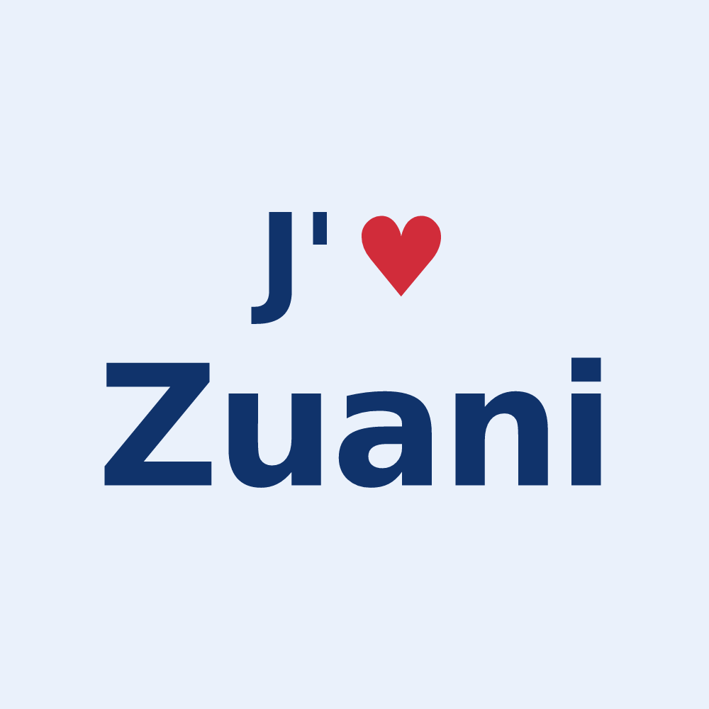 Sticker personnalisé Zuani — design J'aime Zuani