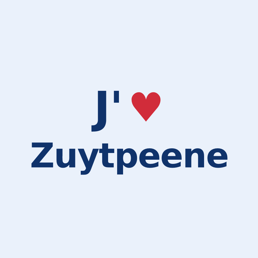 Sticker personnalisé Zuytpeene — design J'aime Zuytpeene