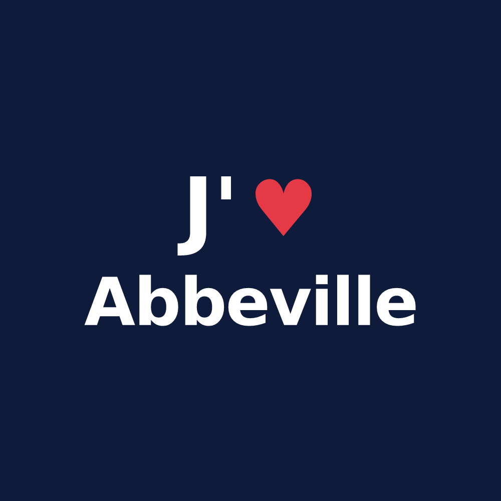 T-shirt personnalisé Abbeville — design J'aime Abbeville