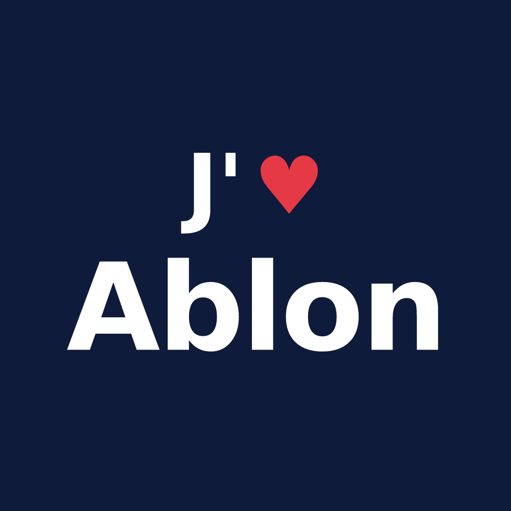 T-shirt personnalisé Ablon — design J'aime Ablon