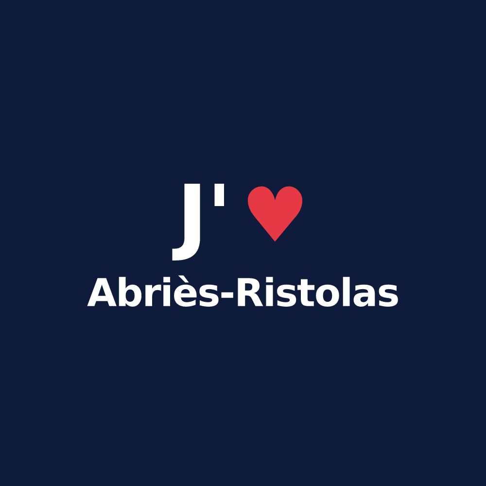T-shirt personnalisé Abriès-Ristolas — design J'aime Abriès-Ristolas