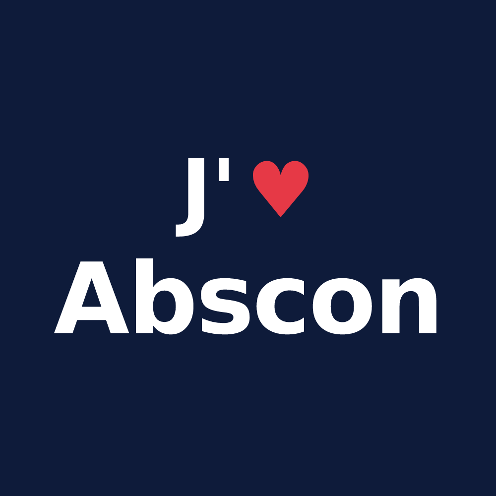 T-shirt personnalisé Abscon — design J'aime Abscon