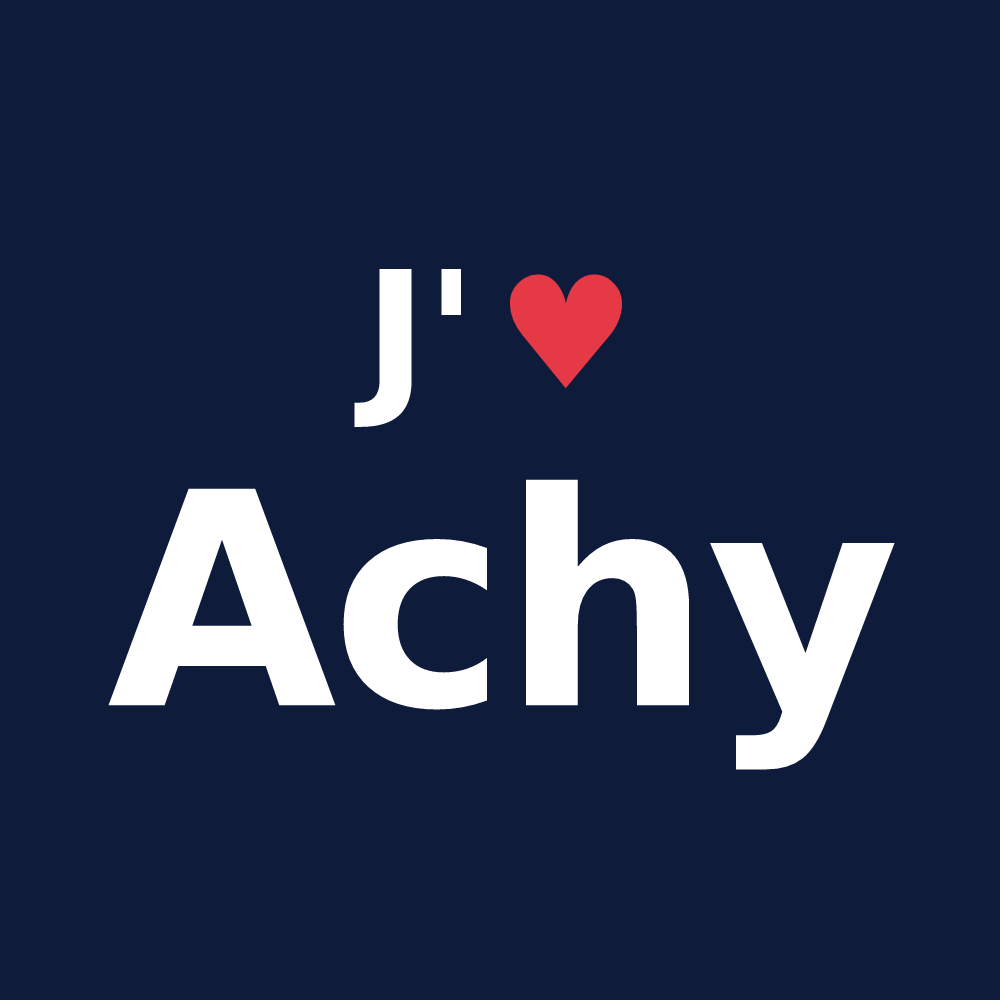 T-shirt personnalisé Achy — design J'aime Achy
