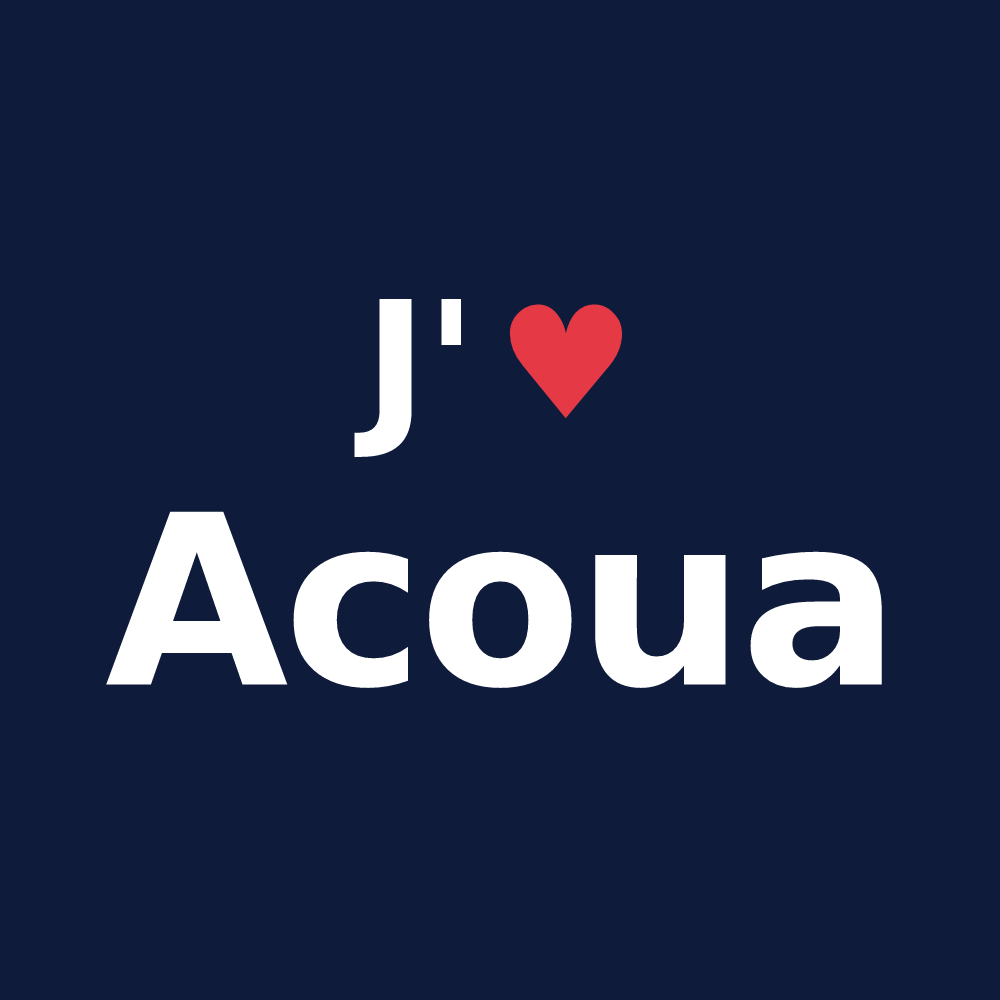 T-shirt personnalisé Acoua — design J'aime Acoua