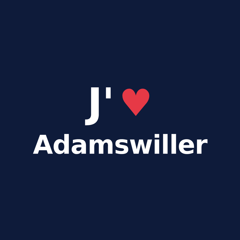 T-shirt personnalisé Adamswiller — design J'aime Adamswiller