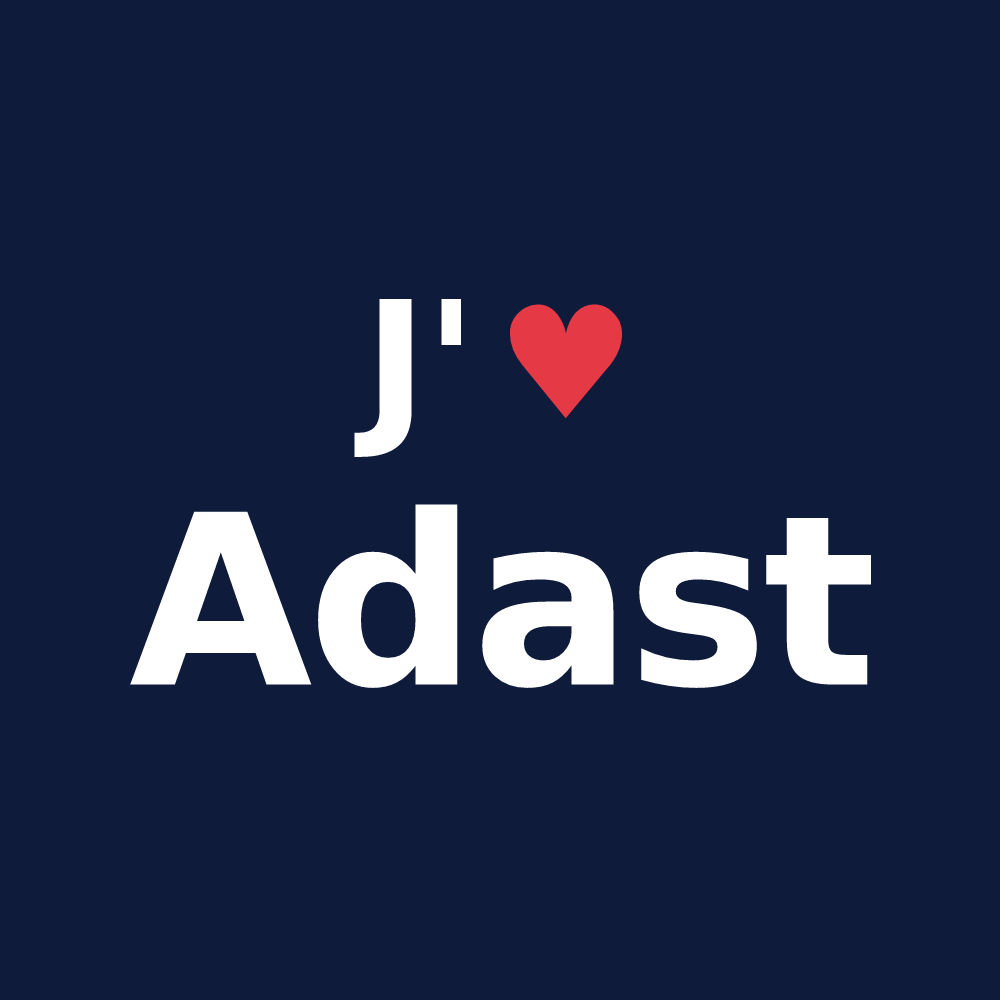 T-shirt personnalisé Adast — design J'aime Adast