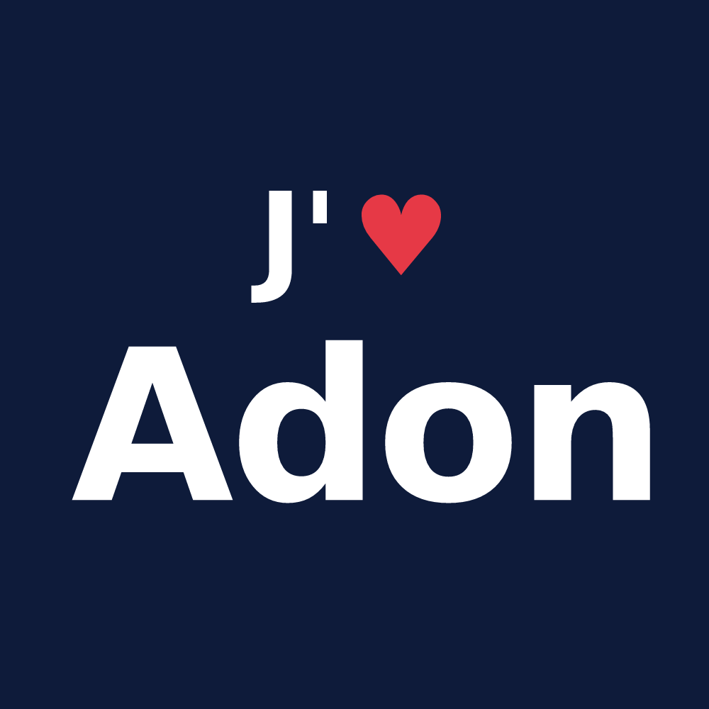 T-shirt personnalisé Adon — design J'aime Adon
