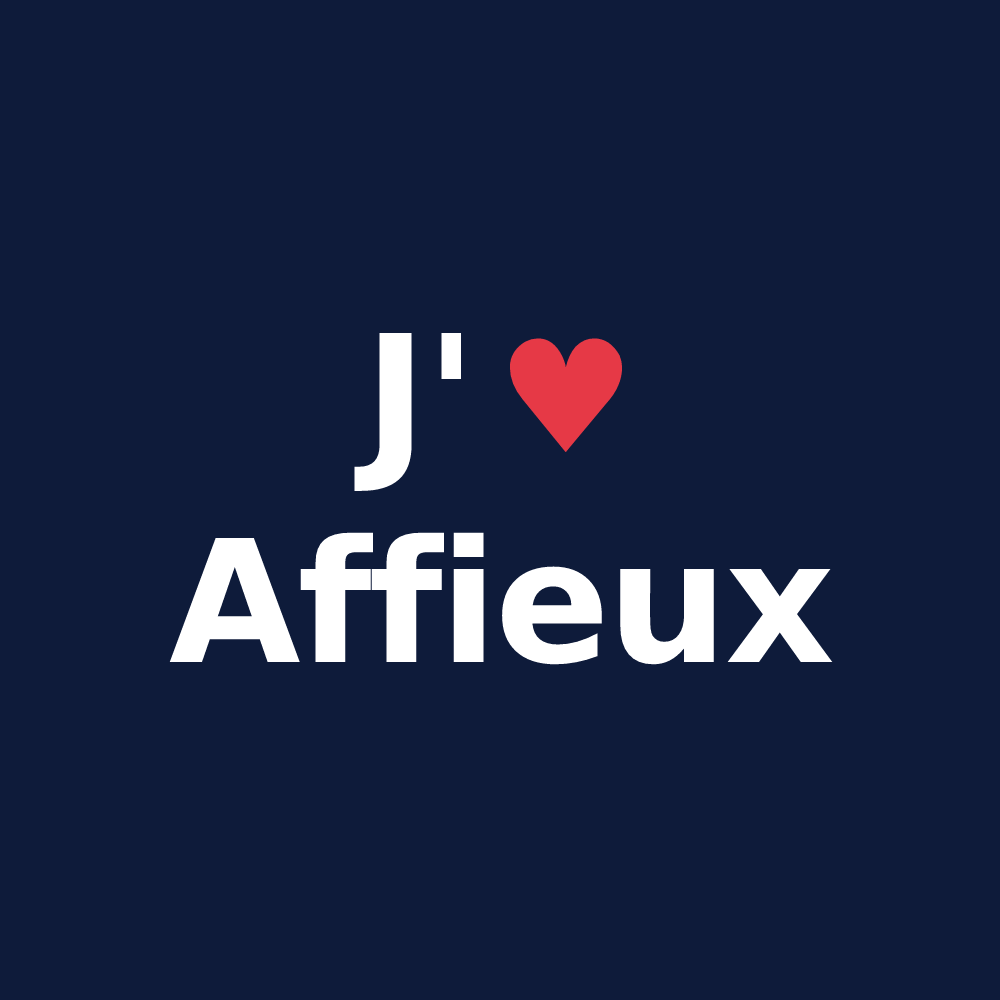 T-shirt personnalisé Affieux — design J'aime Affieux