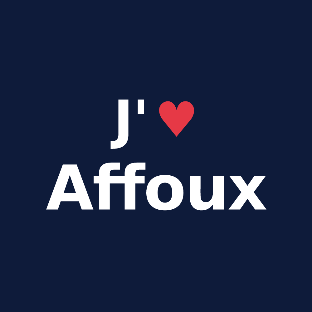 T-shirt personnalisé Affoux — design J'aime Affoux