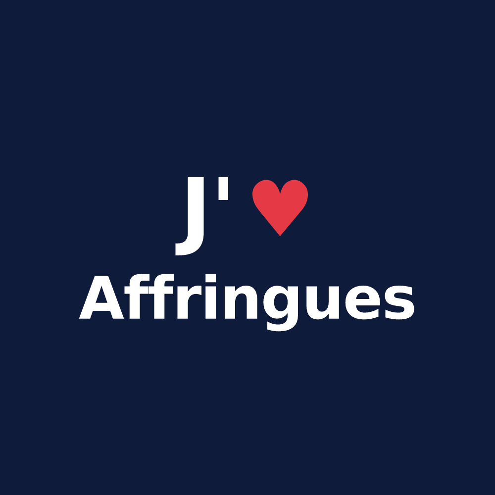 T-shirt personnalisé Affringues — design J'aime Affringues