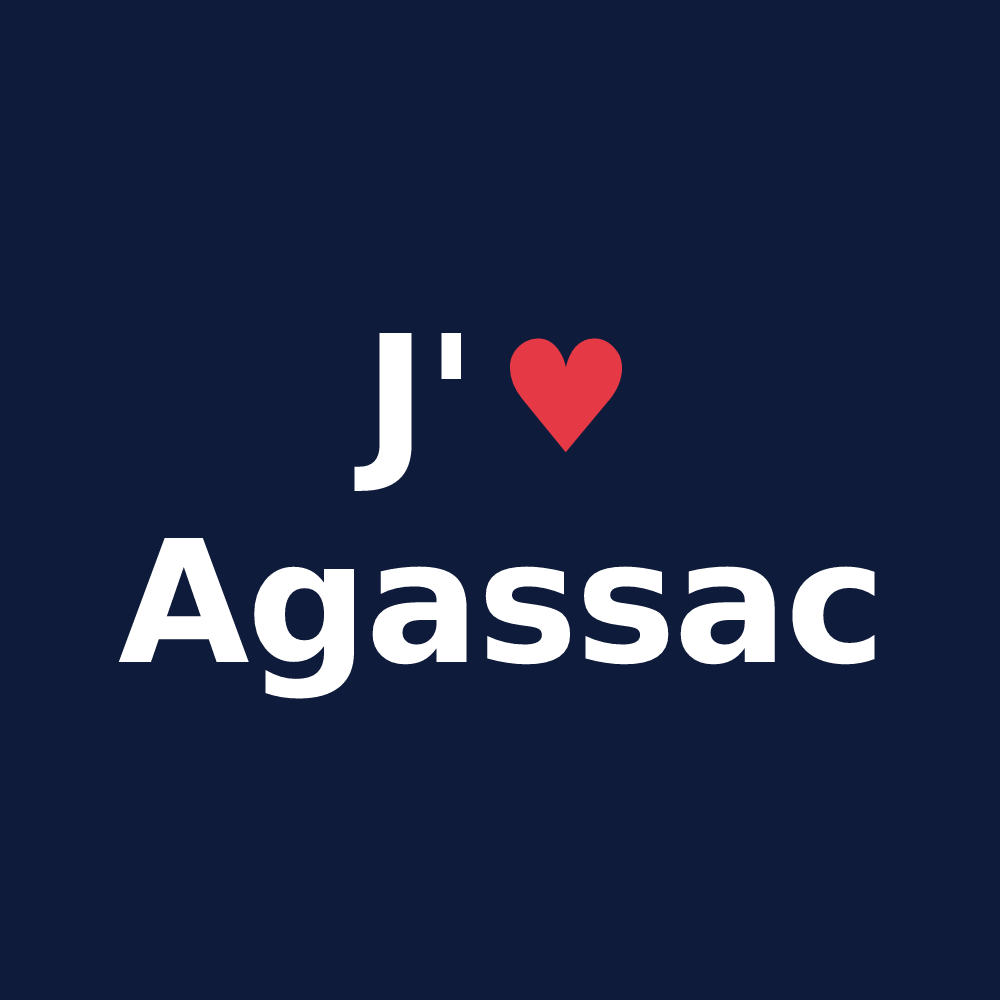 T-shirt personnalisé Agassac — design J'aime Agassac