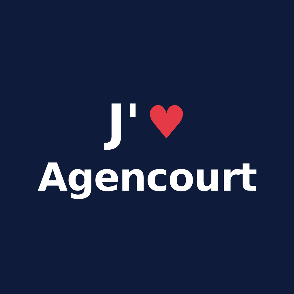 T-shirt personnalisé Agencourt — design J'aime Agencourt